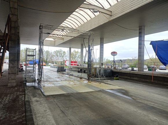 Dezinfekční rámy na hranicích pro vozidla nad 3,5 tuny, zdroj: SVS ČR